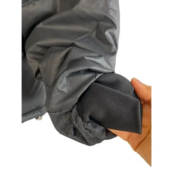 Express Womens Black Medium Puffer Jacket Crop Length NWT $128 - Picture 7 of 10